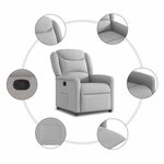 vidaXL Fauteuil inclinable gris nuage tissu