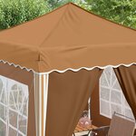 vidaXL Tente de fête pop-up 195 x 195 x 245 cm Beige Tissu Oxford