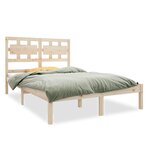 vidaXL Cadre de lit Bois massif 140x190 cm