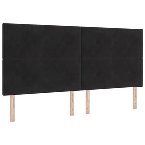 vidaXL Tête de lit avec tête de lit Noir 200 cm Cuir synthétique