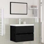 vidaXL Ensemble de mobilier de salle de bain 3 Pièces Chêne noir