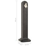 vidaXL Réservoir de jardin avec robinet Anthracite Aspect de pierre