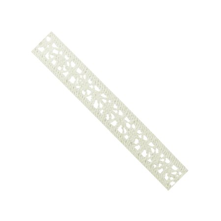 Ruban dentelle en coton blanc fleur 1 8 cm x 2 m