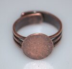 Bague avec platine ronde Ø 12 mm Cuivré