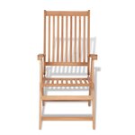 vidaXL Chaises inclinables de jardin lot de 2 Bois de teck solide