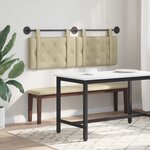 vidaXL Tête de lit suspendue Crème Simili cuir