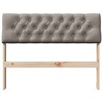 vidaXL Tête de lit capitonnée Taupe 100 cm Pin massif