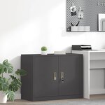 vidaXL Armoire de rangement Noir 90 x 40 x 70 cm Acier