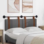 vidaXL Tête de lit suspendue Uni Gris foncé 130 x 55 x 5 cm PU antique