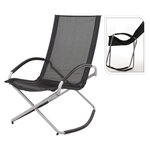 ProGarden Chaise à bascule pliable Noir