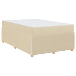 vidaXL Cadre de lit avec matelas avec matelas Crème 120 x 200 cm tissu