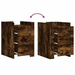vidaXL Table de chevet chêne fumé 45x50x65 cm bois d'ingénierie