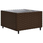 vidaXL Salon de jardin avec coussins 7 Pièces marron résine tressée