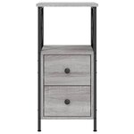 vidaXL Tables de chevet 2 Pièces sonoma gris 34x35 5x70cm bois ingénierie