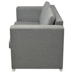 vidaXL Ensemble de canapés trois pièces Tissu Gris clair