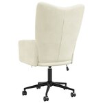 vidaXL Chaise de relaxation Blanc crème Velours