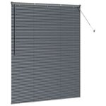 vidaXL Store de Fenêtre avec des rideaux Manuel Gris foncé Aluminium
