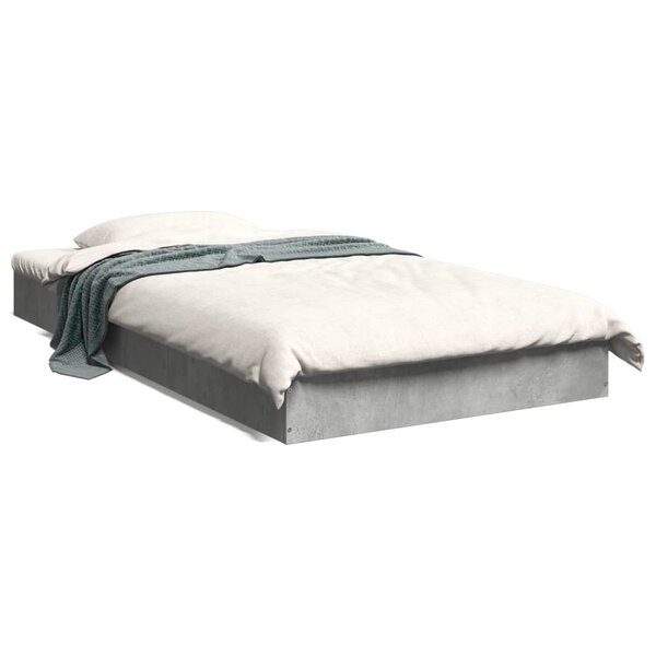 vidaXL Cadre de lit sans matelas gris béton 100x200 cm
