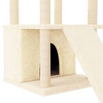 vidaXL Arbre à chat avec griffoirs en sisal crème 133 cm