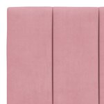 vidaXL Cadre de lit avec tête de lit Rose 100x200 cm Velours