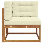 vidaXL Canapé d'angle extérieur Bois d'Acacia Massif Naturel