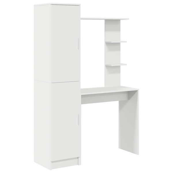 vidaXL Bureau 2 Pièces Blanc