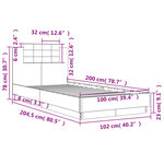 vidaXL Cadre de lit sans matelas blanc 100x200 cm