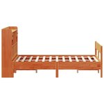vidaXL Lit bibliothèque sans matelas cire marron 150x200 cm pin massif