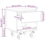 vidaXL Table de chevet Chêne fumé 40 5 x 40 x 48 cm Bois d'ingénierie