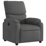 vidaXL Fauteuil inclinable en tissu gris foncé