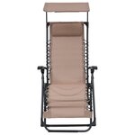 vidaXL Chaise pliable de terrasse Textilène Taupe