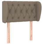 vidaXL Tête de lit avec oreilles Taupe 83x23x78/88 cm Tissu