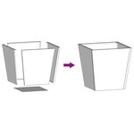 vidaXL Jardinière blanc 40x40x40 cm acier