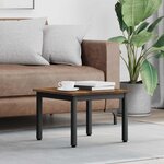 vidaXL Table basse Chêne Fumé 50 x 50 x 36 cm Bois d'ingénierie