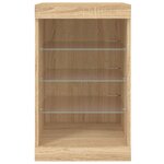 vidaXL Buffet avec lumières LED chêne sonoma 41x37x67 cm