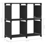 vidaXL Étagère d'affichage 4 cubes Noir 69x30x72 5 cm Tissu