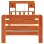 vidaXL Lit bibliothèque sans matelas cire marron 75x190 cm pin massif