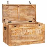 vidaXL Boîte de rangement avec stockage Marron Bois de mangue massif