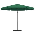 Vidaxl parasol d'extérieur avec mât en acier 300 cm vert
