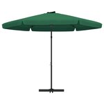 vidaXL Parasol d'extérieur avec mât en acier 300 cm Vert