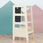 Tour d'apprentissage - CHILDREN'S SHOP - bois naturel/ blanc et tableau ardoise