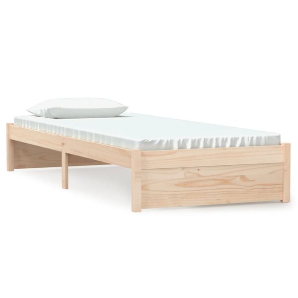 vidaXL Cadre de lit bois massif 75x190 cm petit simple
