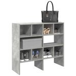 vidaXL Étagères à chaussures 2 Pièces empilable gris béton 89 5x30x40 cm