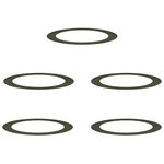 vidaXL Anneaux d'arbre plats 5 Pièces Vert olive Ø90 / 120 cm Acier