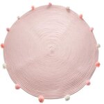 ATMOSPHERA FOR KIDS Tapis Gros Pompons - Rose