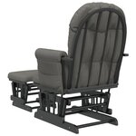 vidaXL Chaise berçante avec repose-pied Gris foncé Tissu