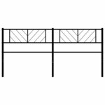 vidaXL Tête de lit métal noir 193 cm