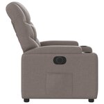 vidaXL Fauteuil inclinable électrique Taupe Tissu