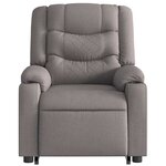 vidaXL Fauteuil inclinable électrique taupe tissu