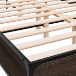 vidaXL Cadre de lit sans matelas chêne marron 120x200 cm
